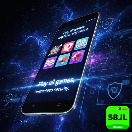 Mobile player enjoying exciting casino games at 58jl